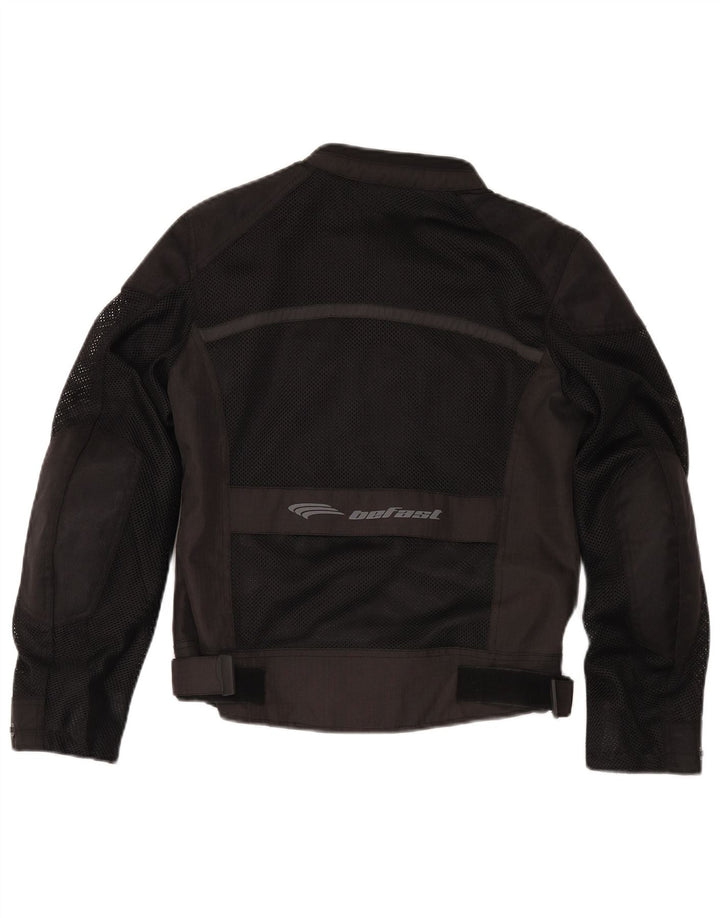Jaqueta feminina Befast Motorstyle Graphic Racer UK 14 poliéster preto médio