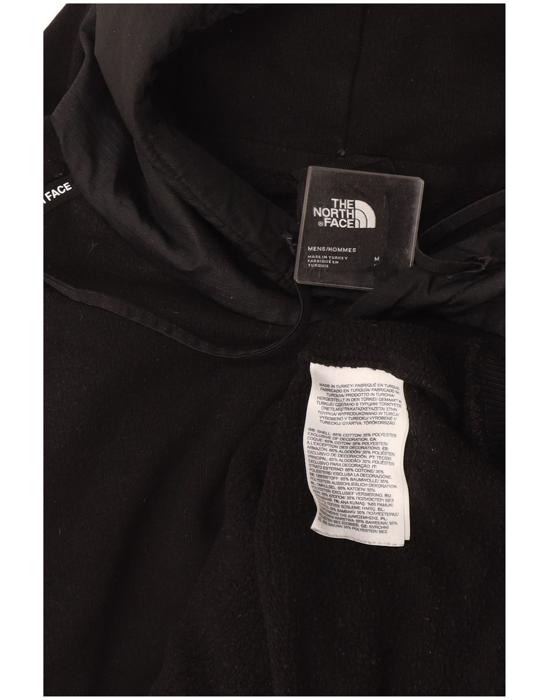 Suéter masculino com capuz The North Face médio algodão preto