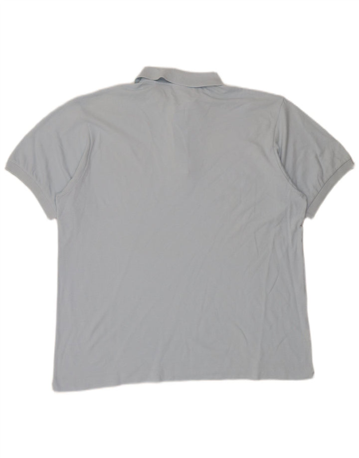 Camisa polo masculina Lacoste tamanho 6 XL azul algodão