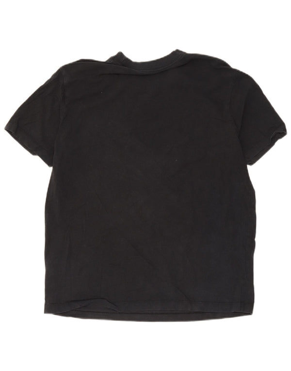 Camiseta feminina Nike Loose Fit Top UK 10 pequena algodão preto