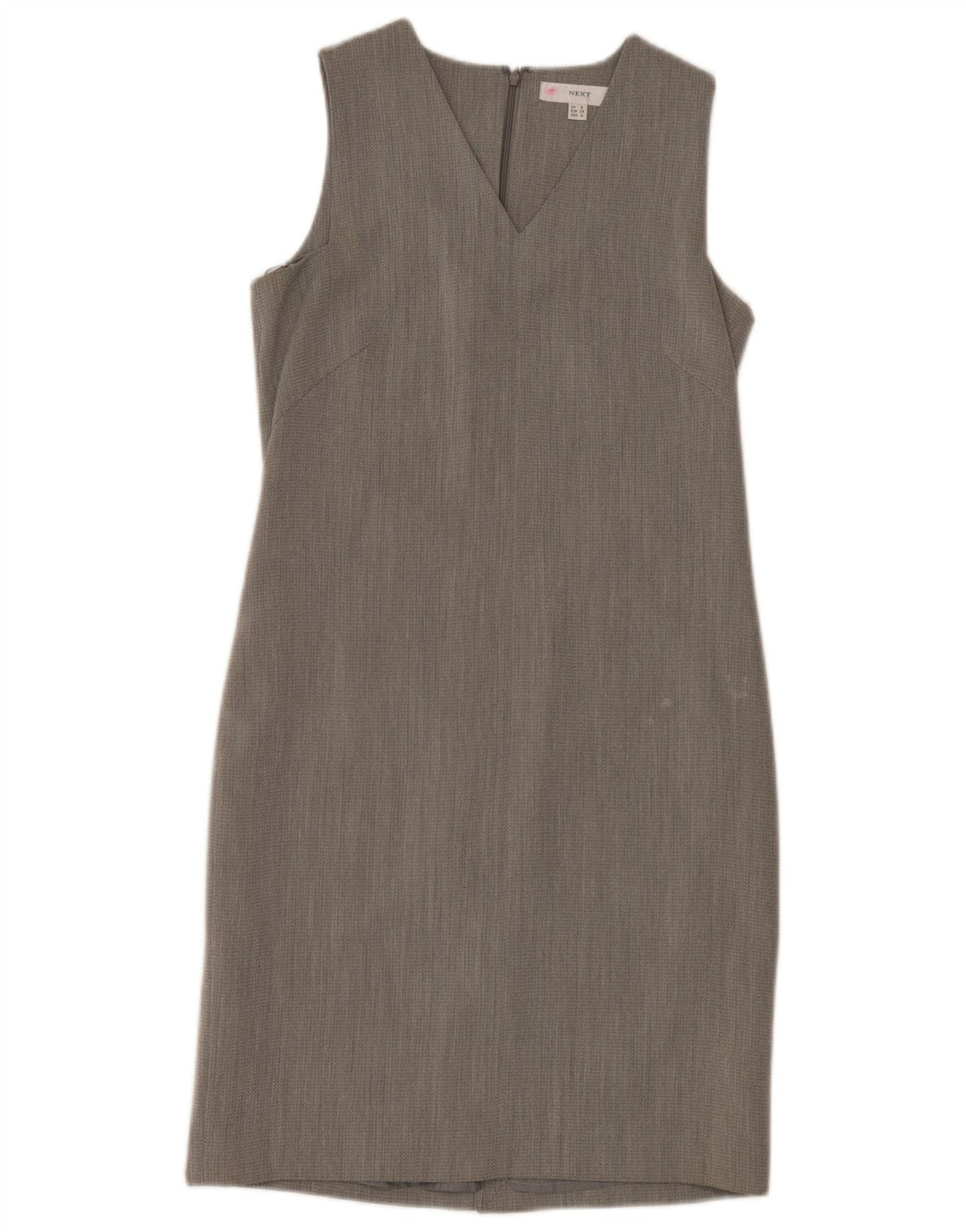 Próximo Vestido feminino sem mangas com bainha UK 8 pequeno cinza Cupro