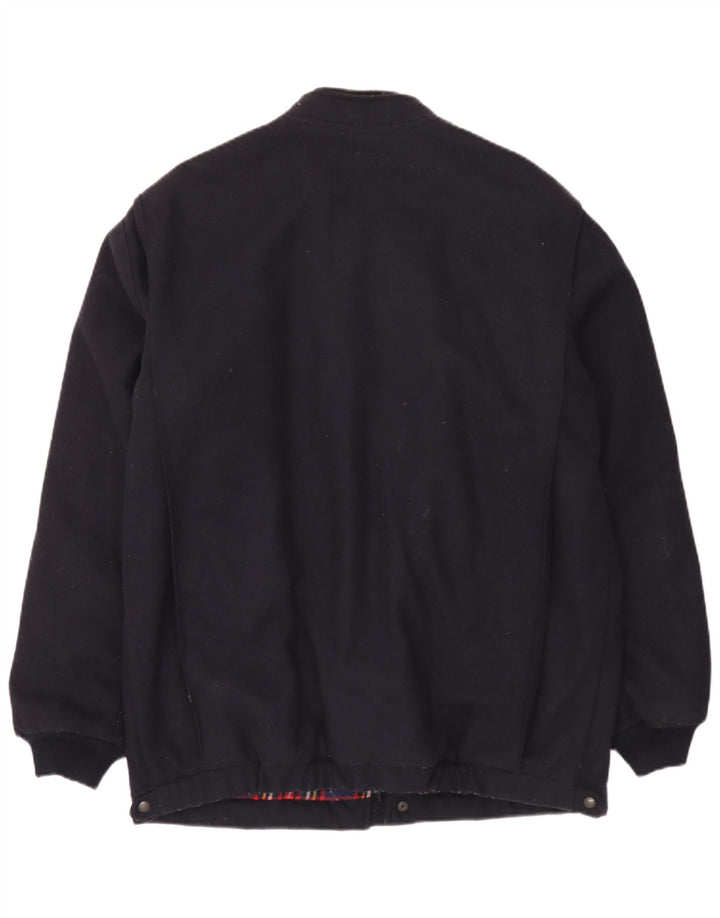 Casaco corta-vento masculino Wrangler UK 42 XL lã azul marinho