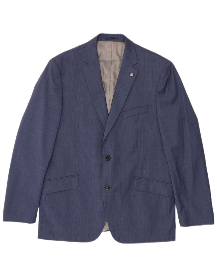 Jaqueta blazer masculina Engbers com 2 botões IT 54 2XL azul poliéster