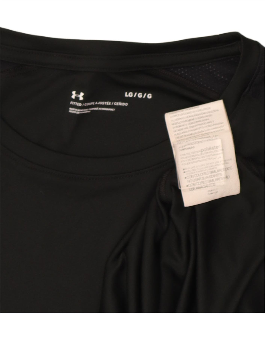 Under Armour Masculino Top Manga Longa Grande Poliéster Preto