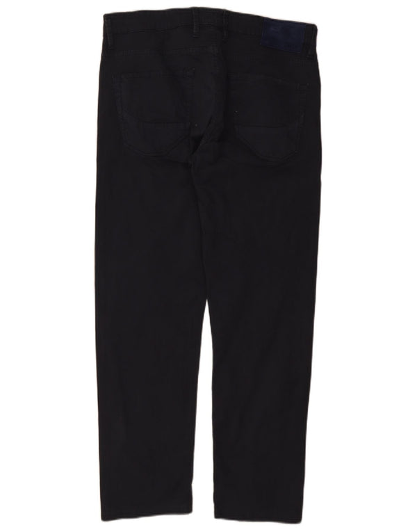 Calça casual reta masculina Gilmar W34 L28 algodão azul marinho