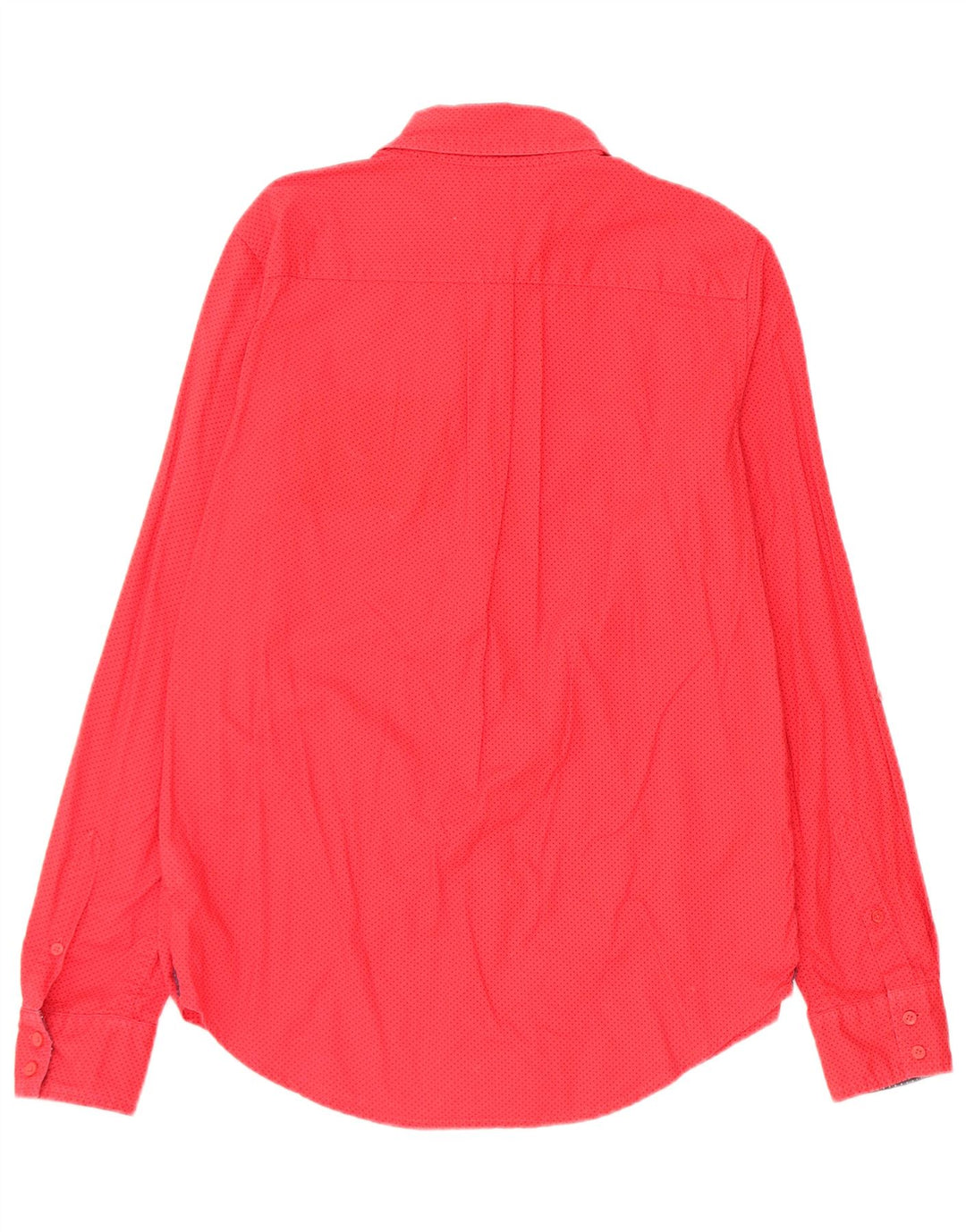 Camisa feminina Tommy Hilfiger UK 10 pequena algodão manchado vermelho