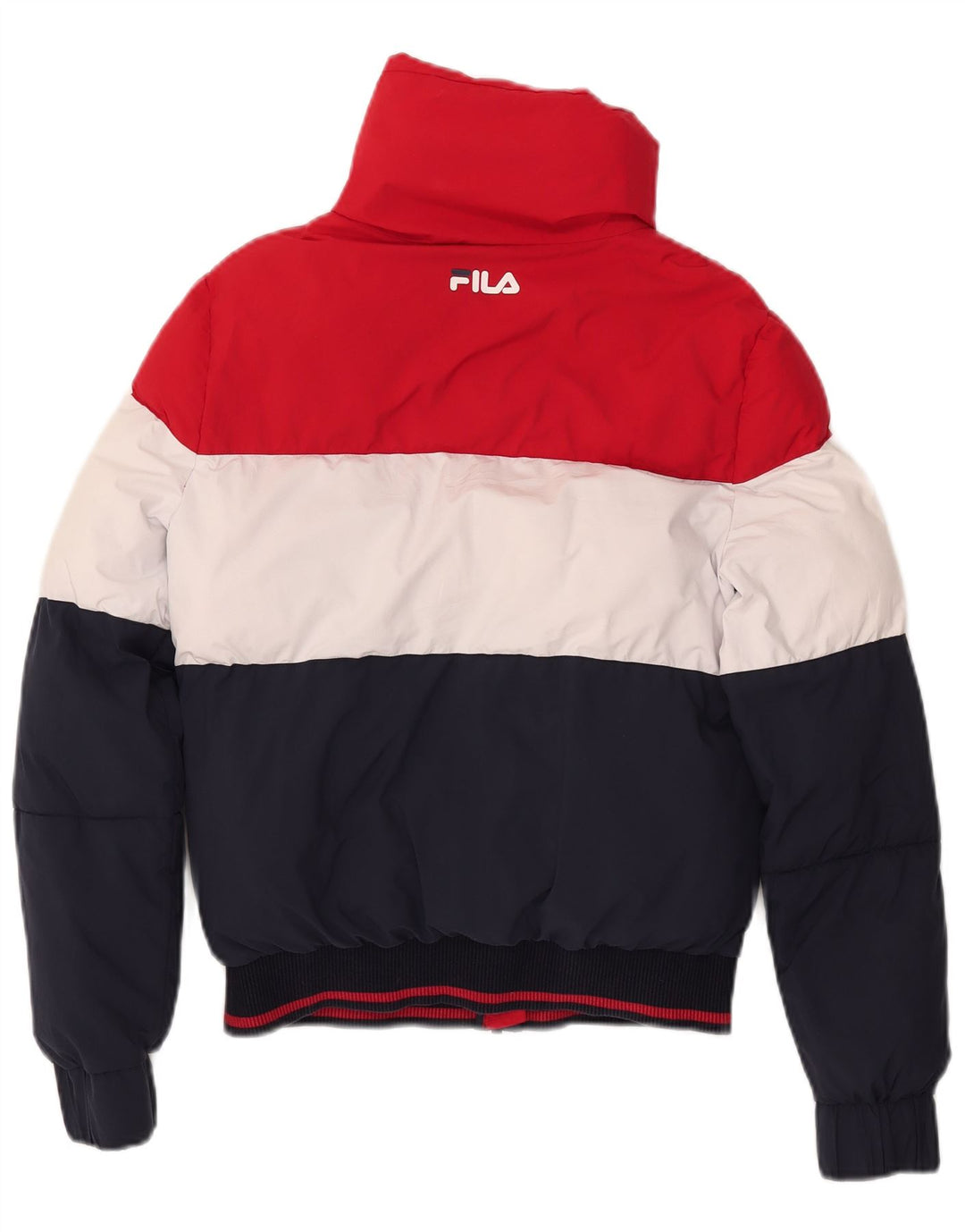 Jaqueta Fila Feminina Oversized Acolchoada UK 10 Pequeno Colorblock Multicolorido