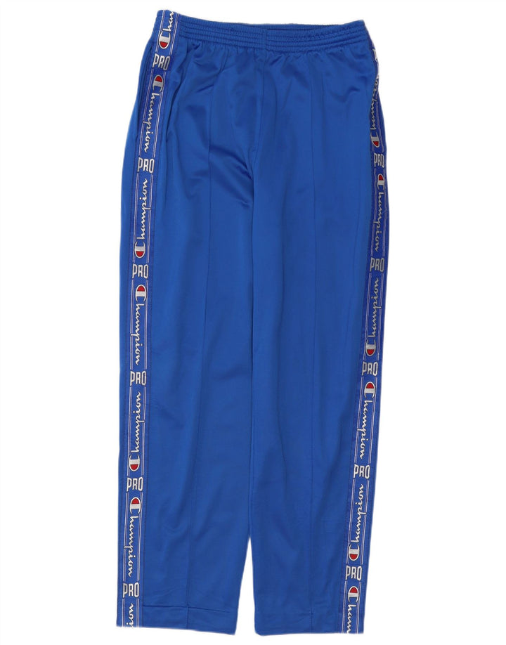 CHAMPION Mens Graphic Tracksuit Trousers Medium  Blue Polyester