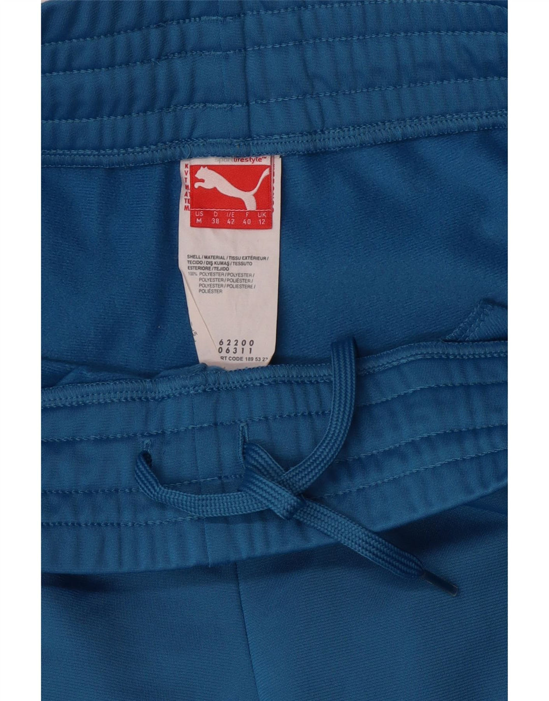 Calça de treino feminina Puma UK 12 poliéster azul médio