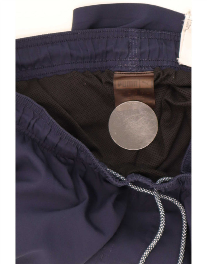 Shorts esportivos masculinos Puma médio azul marinho poliéster
