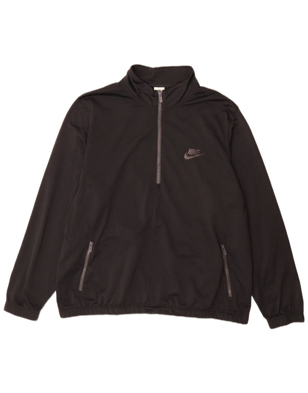 Moletom Nike Masculino com Zíper e Pescoço Jumper 3XL Preto Poliéster