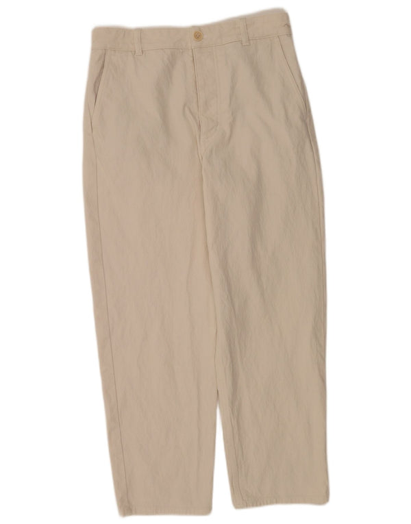 Calça Chino Feminina Cos Cintura Alta EU 34 XS W28 L24 Algodão Bege