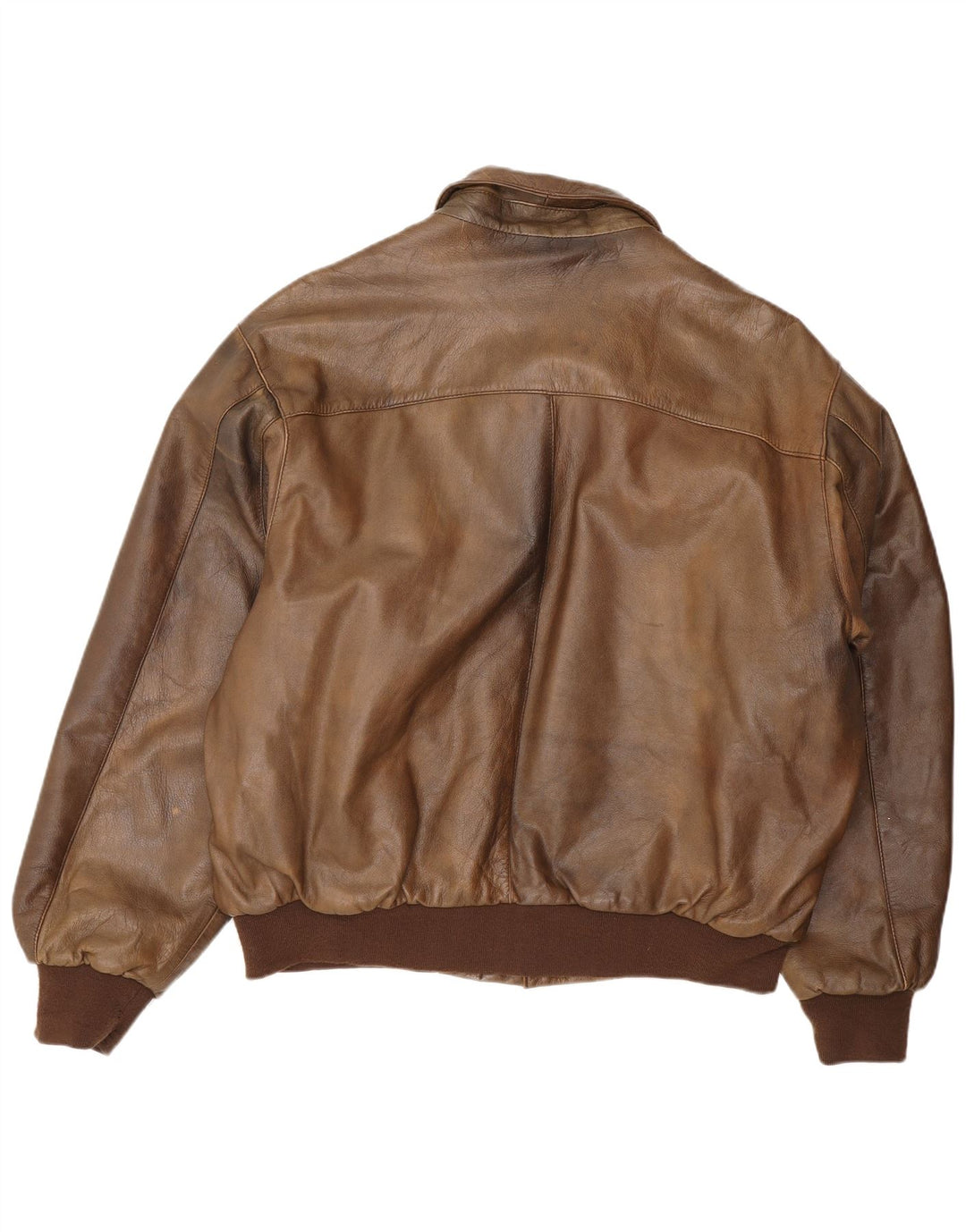 Jaqueta de couro masculina Outback UK 42 XL couro marrom