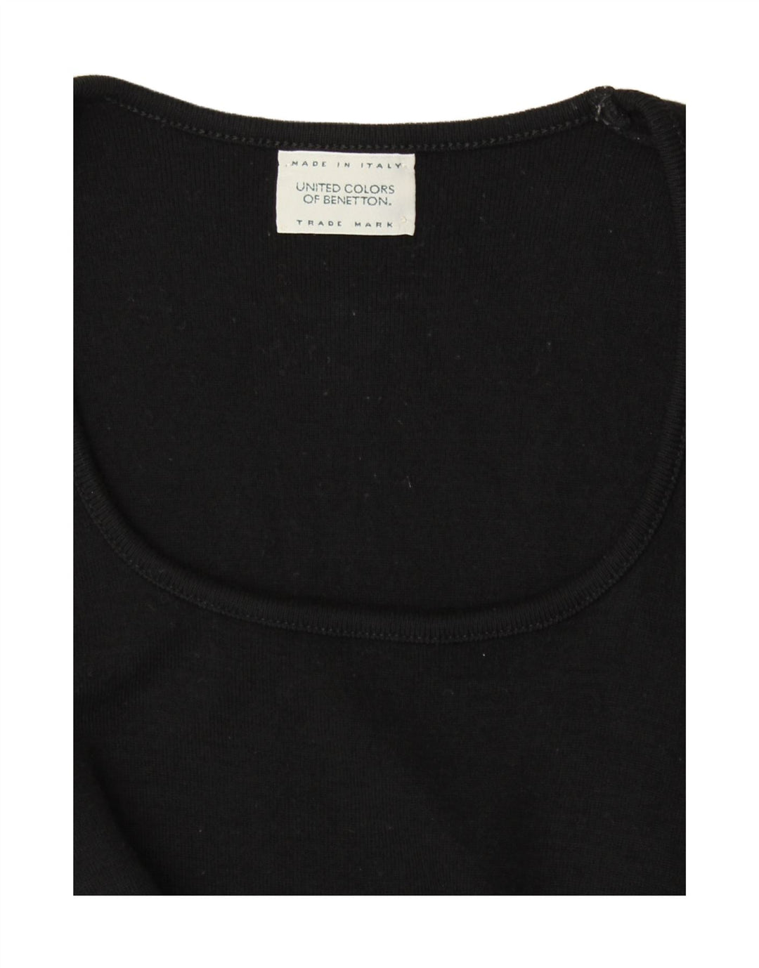 Vestido bodycon feminino de manga comprida BENETTON Reino Unido 8 pequeno preto