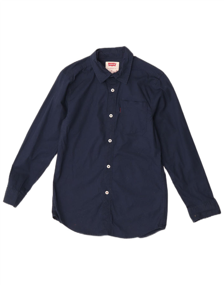 Camisa Levi's Menino 10-11 Anos Média Azul Marinho Algodão