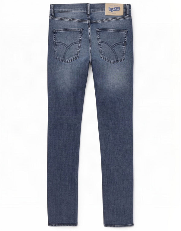 Gas Womens Slim Jeans W28 L32 Blue Cotton