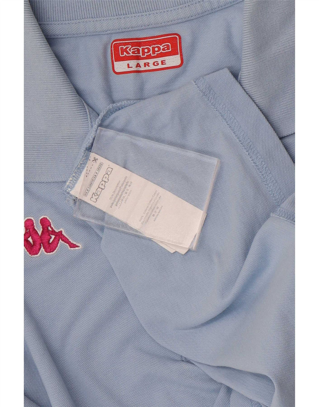 Camisa polo masculina Kappa grande algodão azul