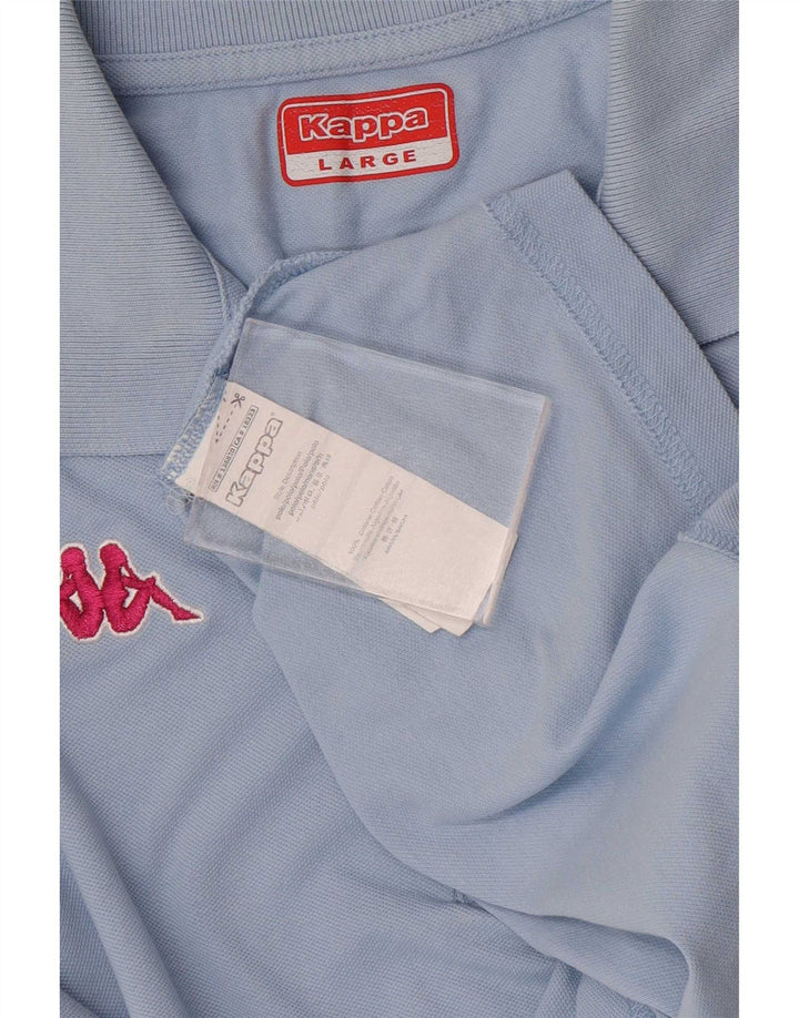 Camisa polo masculina Kappa grande algodão azul