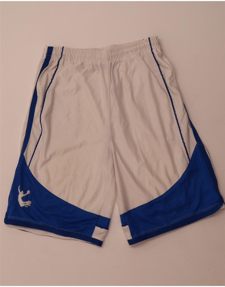 Shorts esportivos masculinos STEVE & BARYY'S grande poliéster colorblock branco