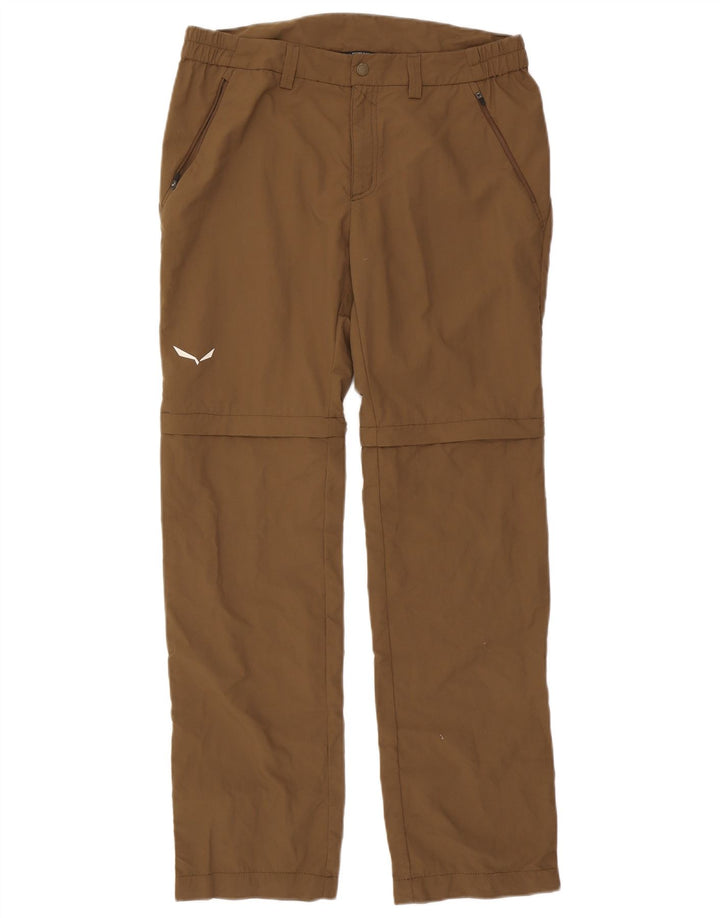 Calça Chino Reta Masculina Vintage Médio W32 L32 Poliamida Marrom