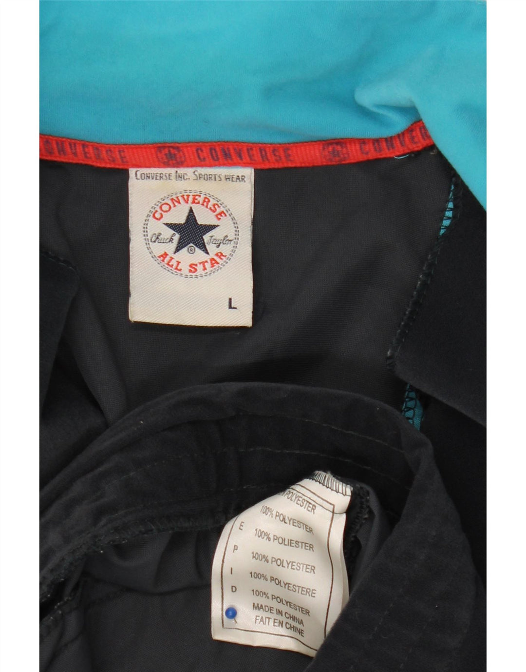 Jaqueta masculina CONVERSE Chuck Taylor com top grande azul marinho