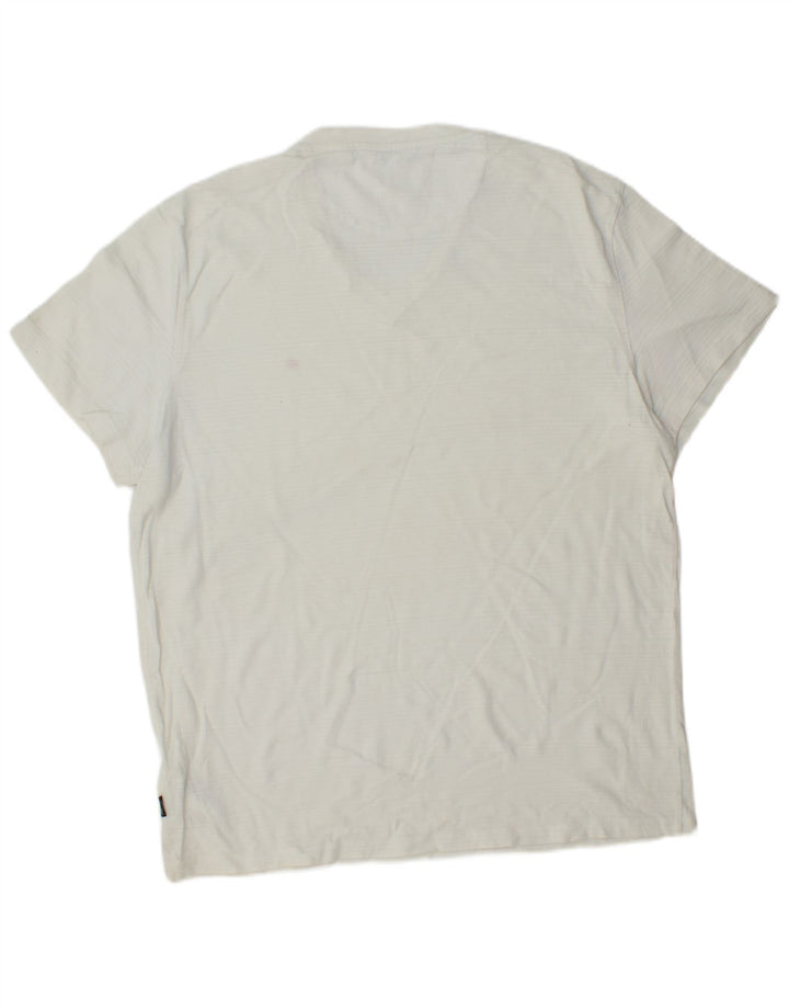 Camiseta masculina CALVIN KLEIN grande algodão listrado branco