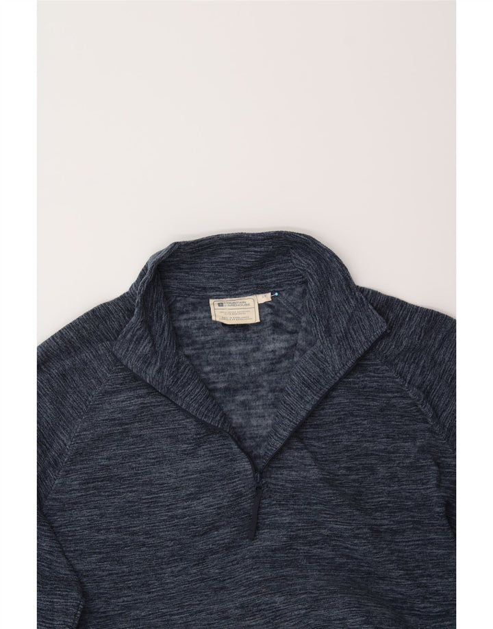 MOUNTAIN WAREHOUSE Mens Zip Neck Fleece Jumper Large Navy Blue Flecked Vintage Mountain Warehouse and Second-Hand Mountain Warehouse from Messina Hembry 