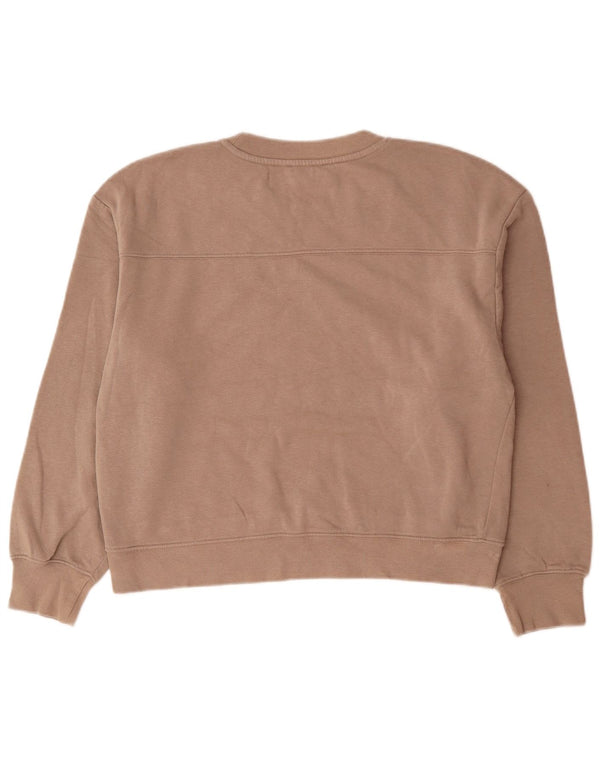 Zara moletom feminino jumper UK 16 grande algodão bege