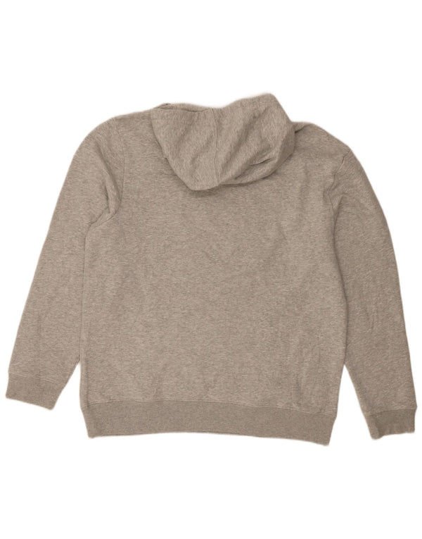 Suéter com capuz gráfico masculino Gap grande algodão manchado cinza