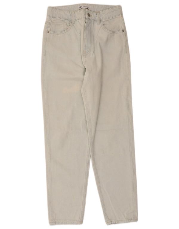 Zara Jeans Cônicos Femininos EU 36 XS W26 L27 Azul Algodão
