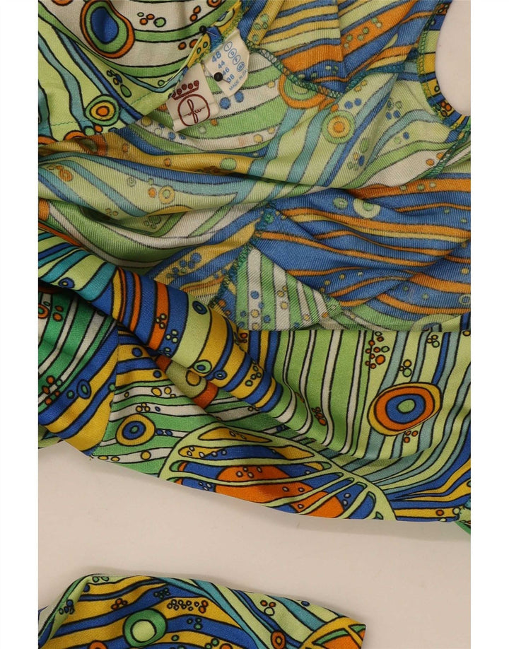 Vestido feminino vintage IT 48 XL listrado multicolorido