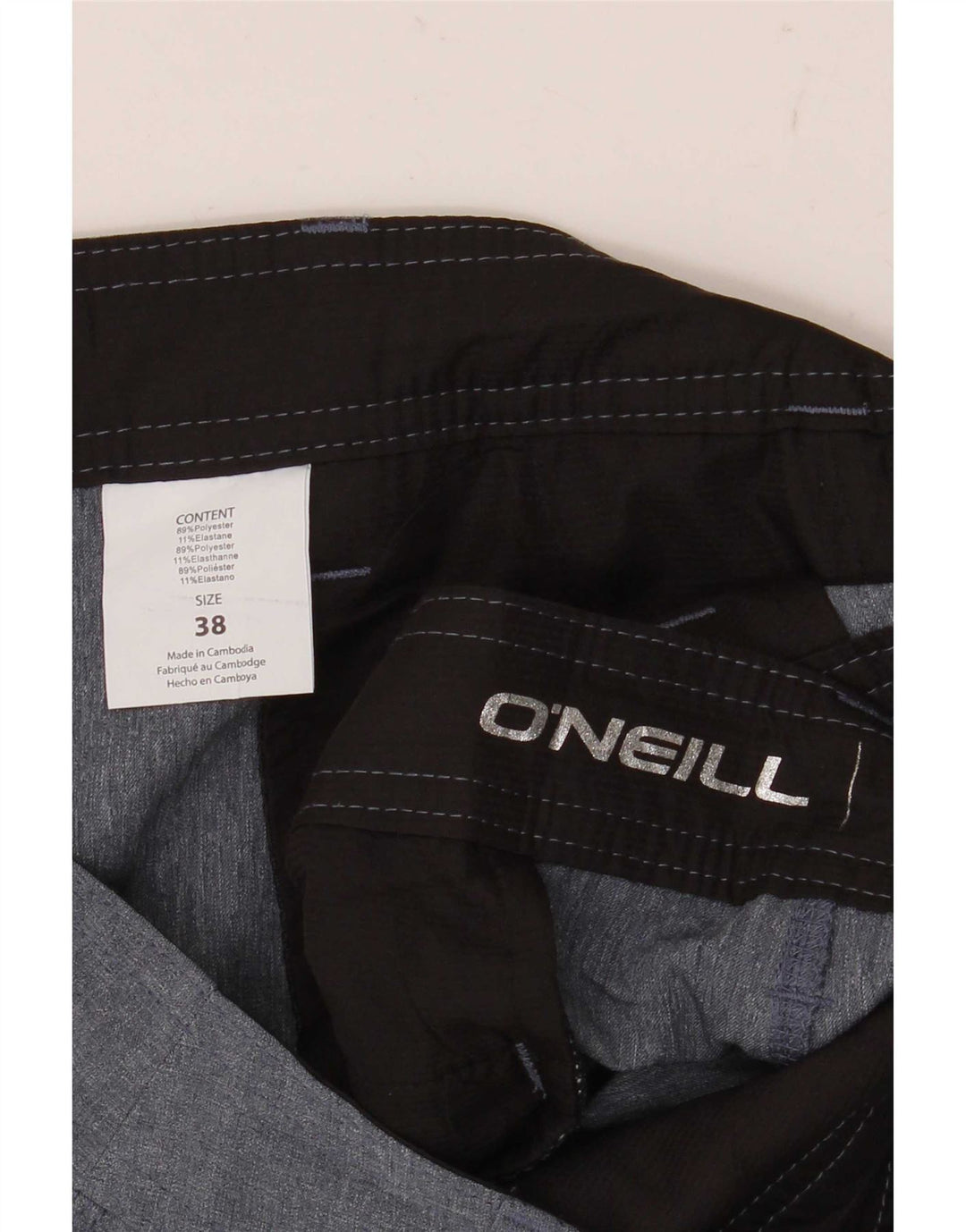 O'Neill Mens Chino Shorts W38 XL Poliéster Cinza