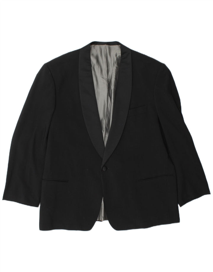 Jaqueta Blazer Lebole Masculina com 1 Botão Reino Unido 42 XL Preta