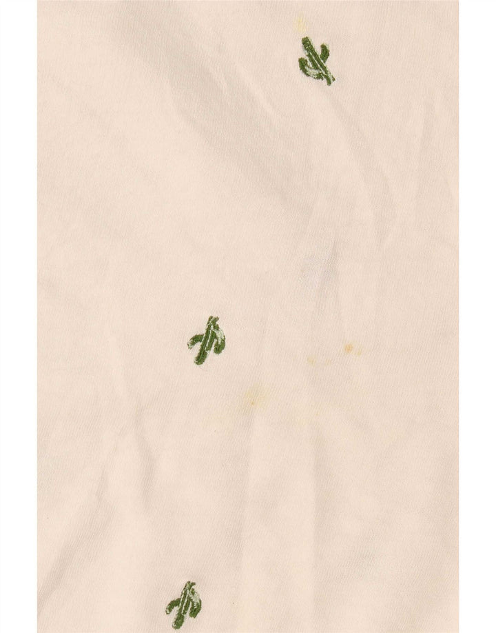 Suéter feminino Marks & Spencer com padrão abstrato Reino Unido 16 grande branco