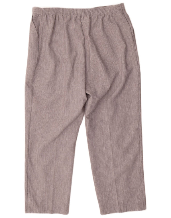 Calça feminina Marks & Spencer de terno reto UK 20 2XL W36 L27 cinza