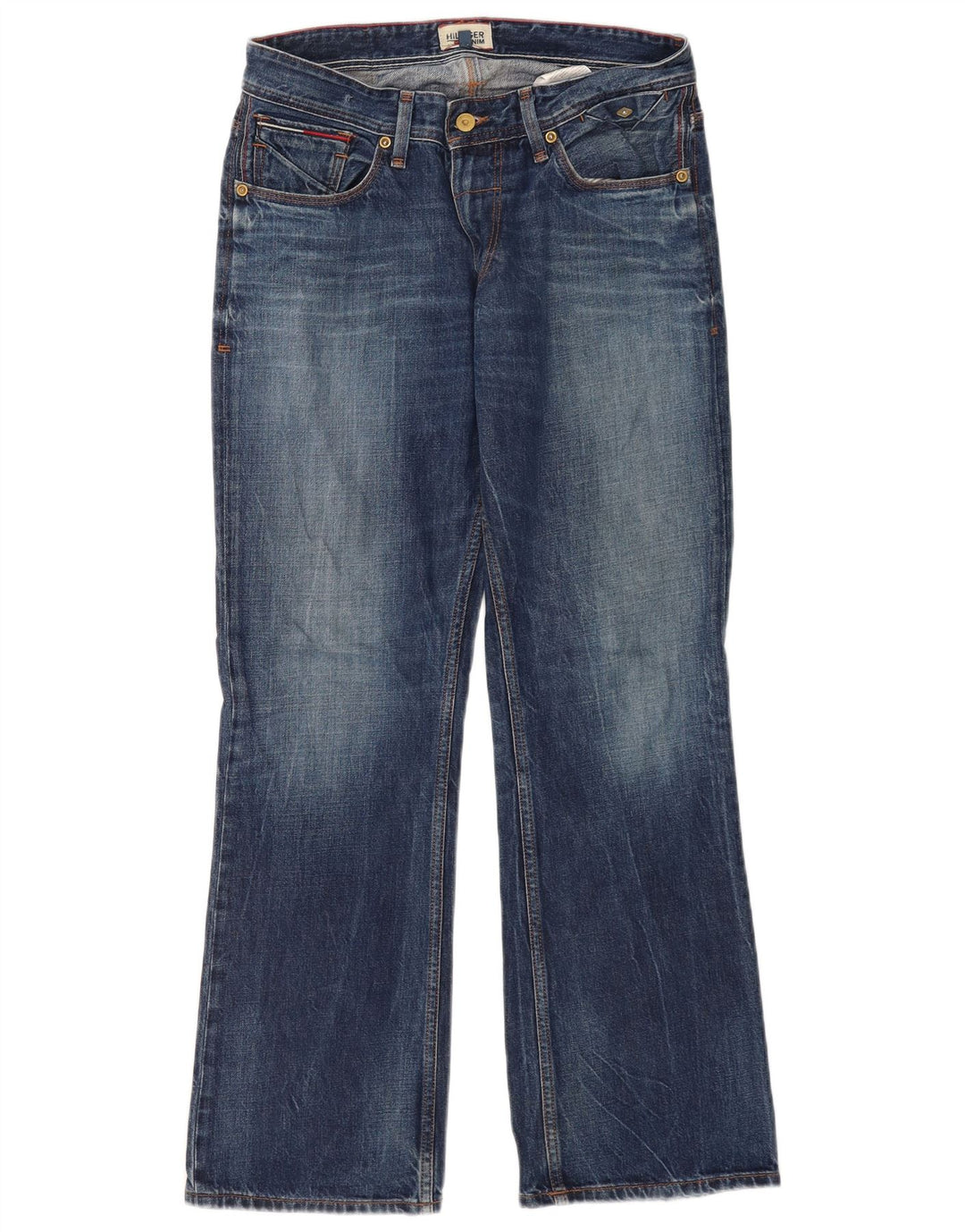 Tommy Hilfiger Masculino Bootcut Jeans W30 L30 Azul Algodão