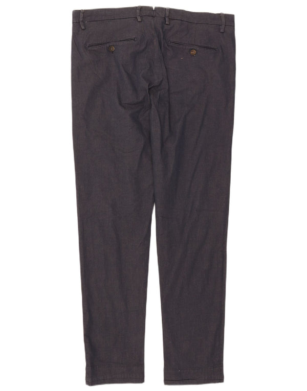 Calça de terno slim masculino SIVIGLIA W34 L29 azul marinho