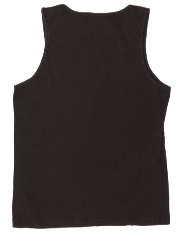Puma Mens Graphic Vest Top Pequeno Algodão Preto