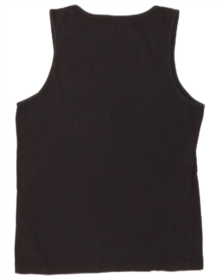 Puma Mens Graphic Vest Top Pequeno Algodão Preto