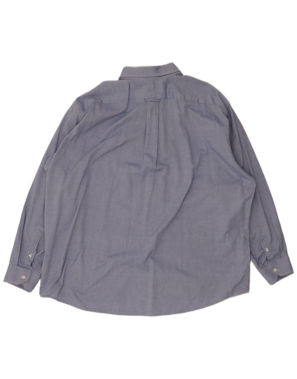 Camisa masculina Lacoste tamanho 45 XL azul algodão