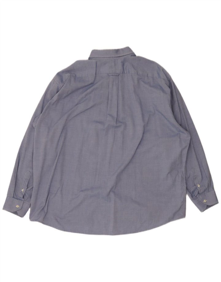 Camisa masculina Lacoste tamanho 45 XL azul algodão