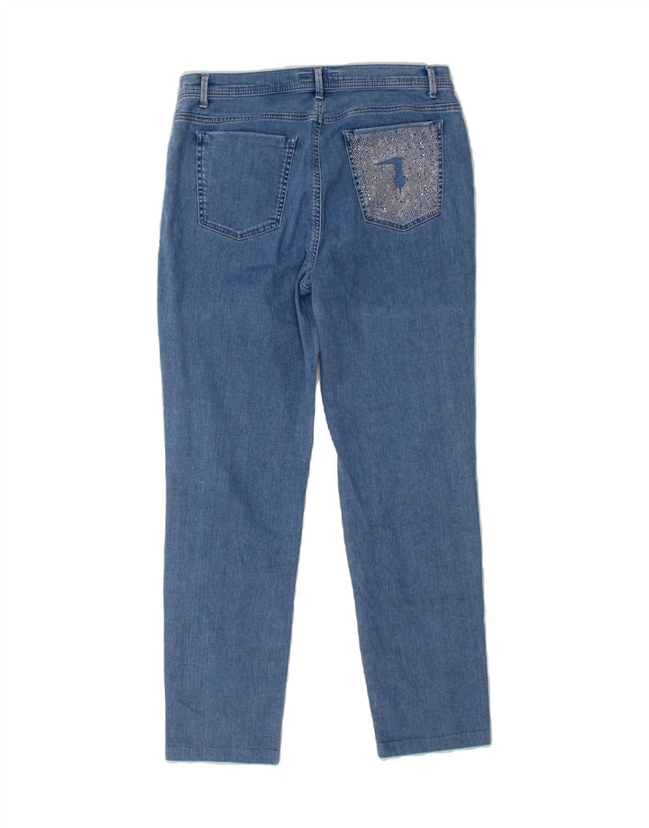 TRUSSARDI Womens Slim Jeans W33 L29 Blue Vintage Trussardi and Second-Hand Trussardi from Messina Hembry 