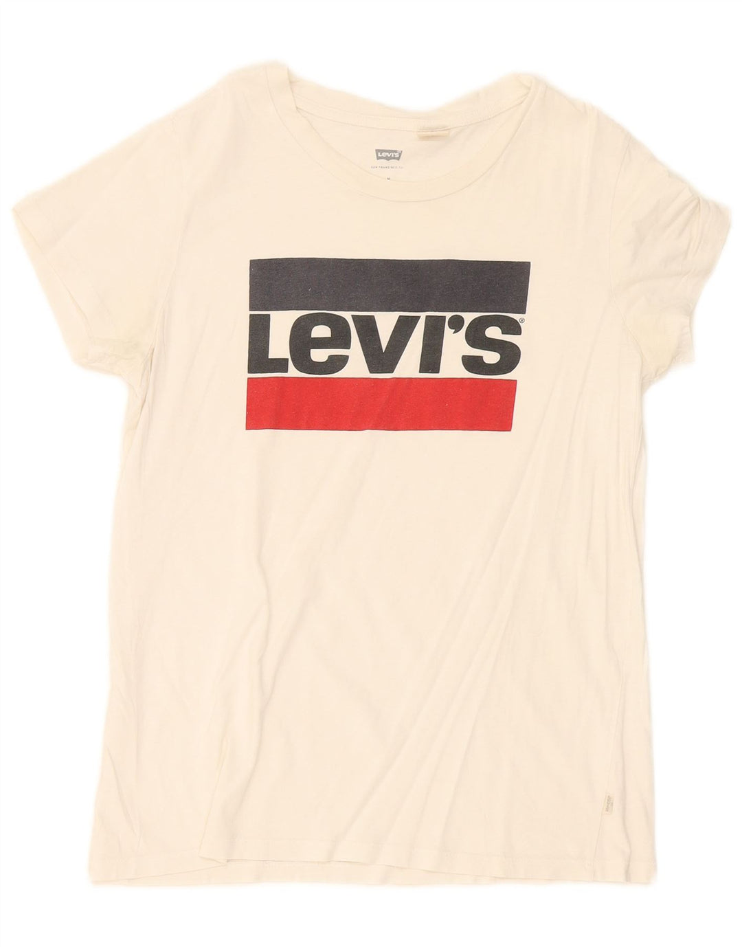 Camiseta feminina gráfica Levi's UK 12 médio branco