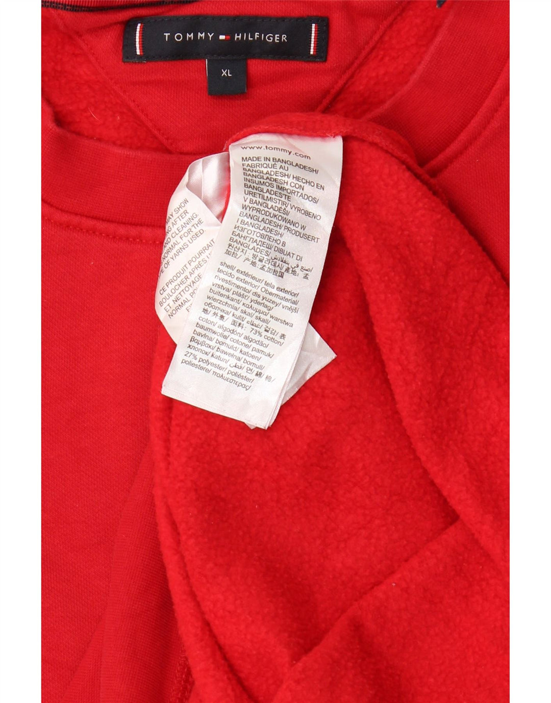 TOMMY HILFIGER moletom masculino Jumper XL algodão vermelho