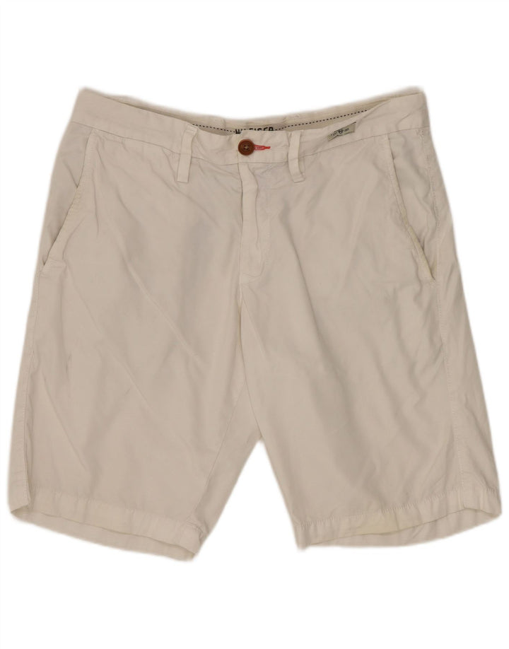 TOMMY HILFIGER Masculino Brooklyn Chino Shorts W30 Médio Algodão Branco