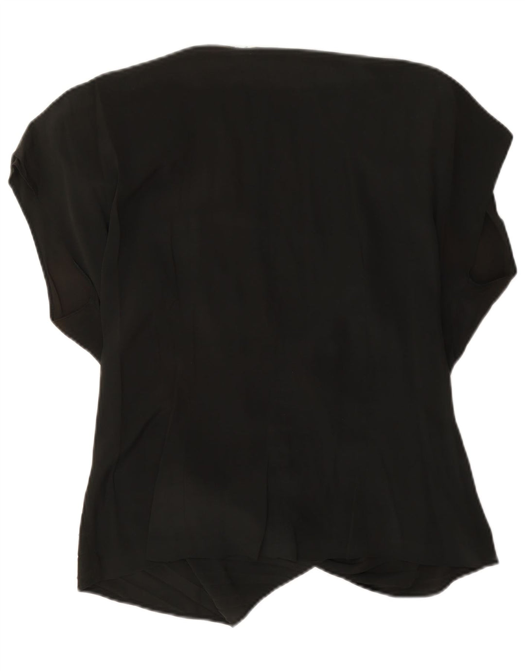 Blusa feminina vintage grande envoltória top US 4 pequeno acetato preto