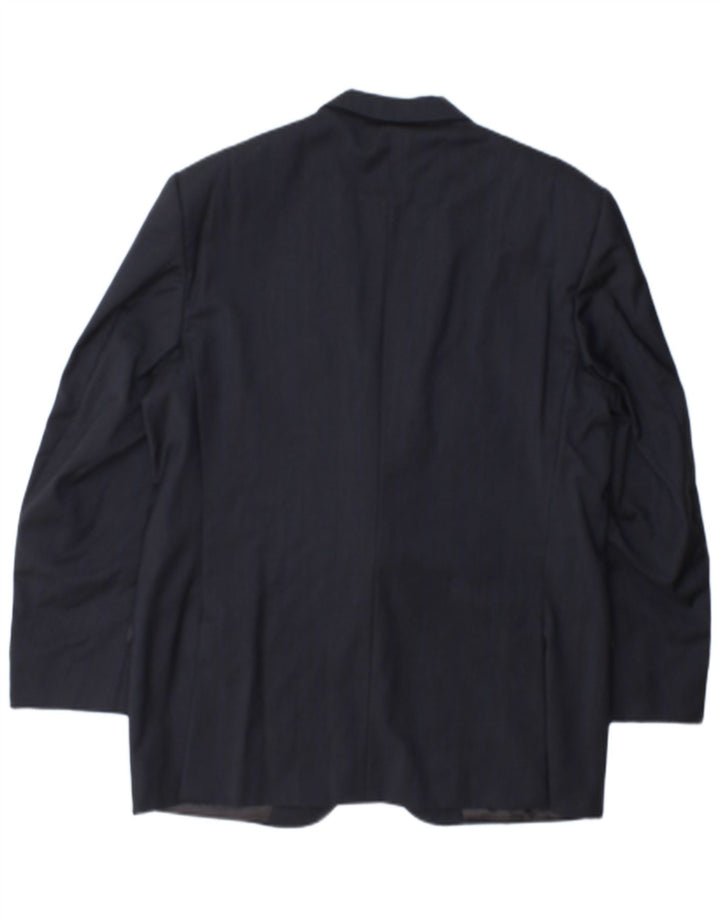 Jaqueta blazer masculina Pierre Cardin com 2 botões Reino Unido 36 pequena azul marinho viscose