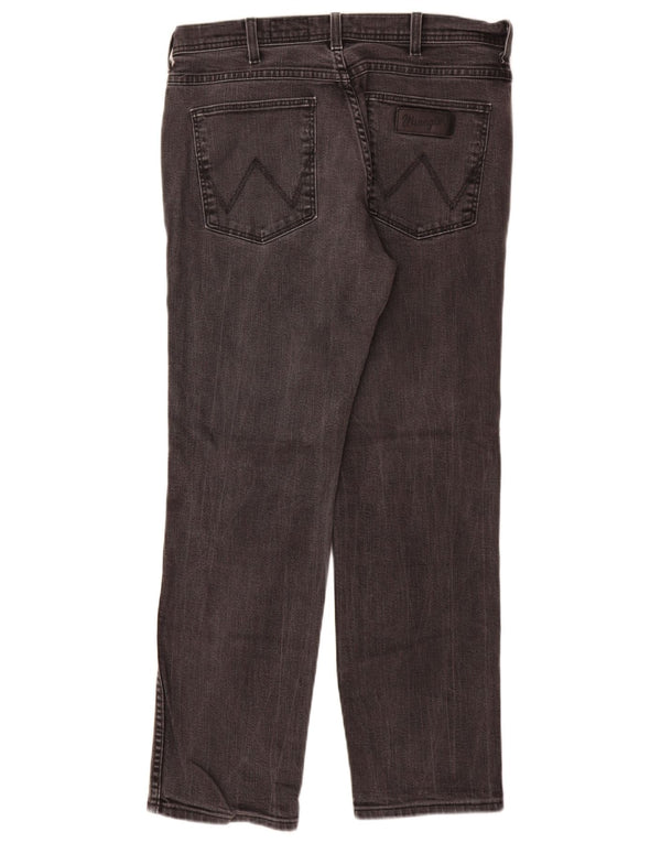 Wrangler Masculino Arizona Straight Jeans W34 L30 Cinza Algodão