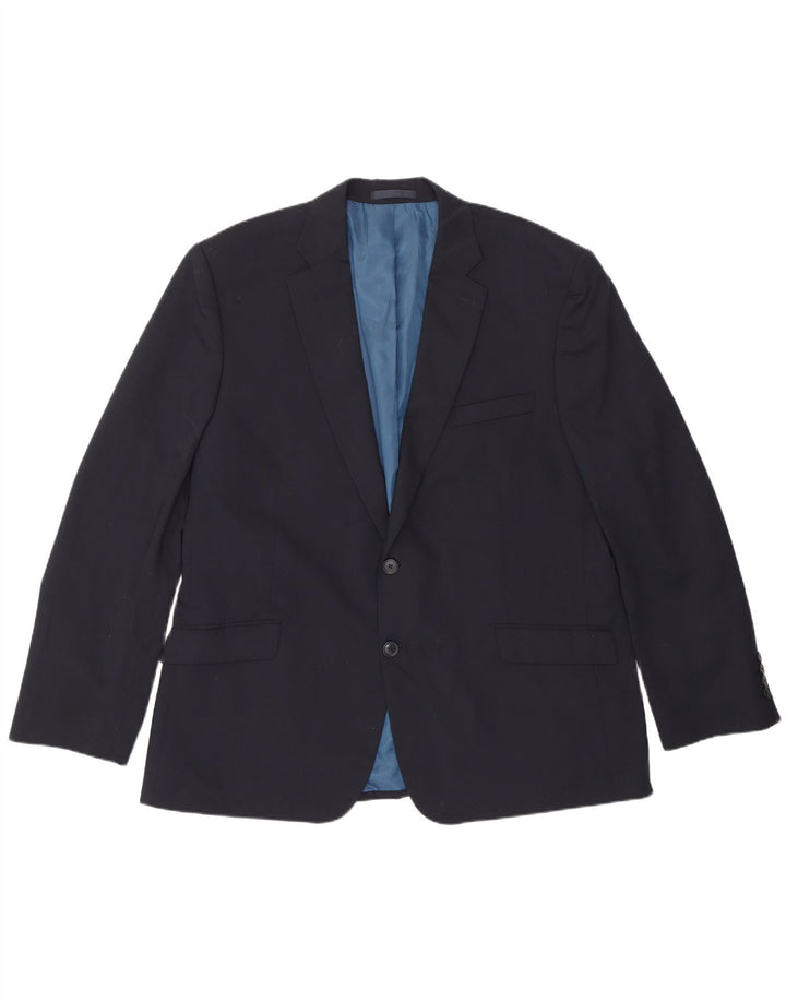 Jaqueta blazer masculina de 2 botões Marks & Spencer Reino Unido 38 médio azul marinho clássico