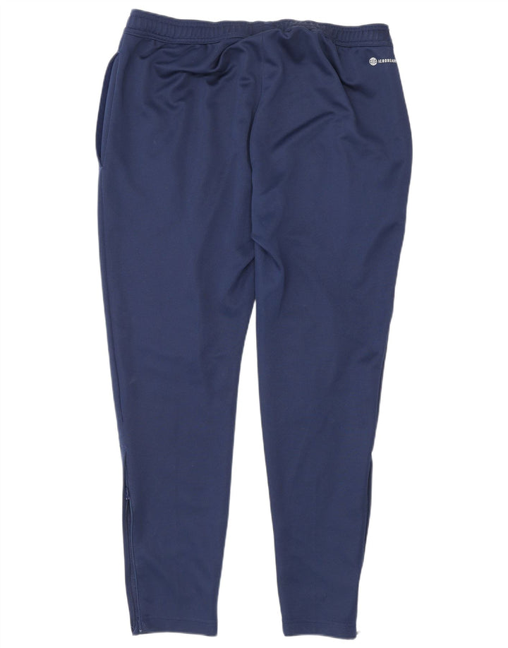 Calça de treino masculina Adidas Aeroready grande poliéster azul marinho